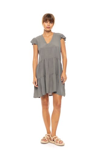 Γυναικείο Beachdress Pink Label -  Φόρεμα - Oil Green - Regular Fit - Viscose