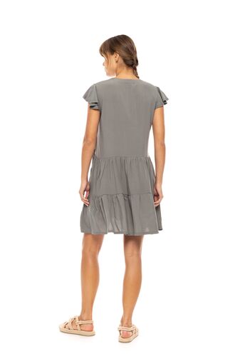 Γυναικείο Beachdress Pink Label -  Φόρεμα - Oil Green - Regular Fit - Viscose