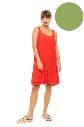 Γυναικείο Beachdress Pink Label -  Φόρεμα - Aspen Green - Regular Fit - Viscose