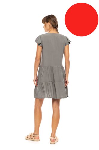 Γυναικείο Beachdress Pink Label -  Φόρεμα - Κόκκινο - Regular Fit - Viscose