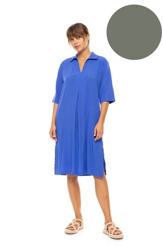 Γυναικείο Beachdress Pink Label - Φόρεμα - Oil Green - Regular Fit - Viscose