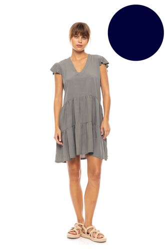 Γυναικείο Beachdress Pink Label -  Φόρεμα - Yacht Blue - Regular Fit - Viscose