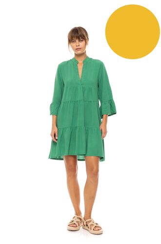 Γυναικείο Beachdress Pink Label -  Φόρεμα - Yellow - Regular Fit - Viscose
