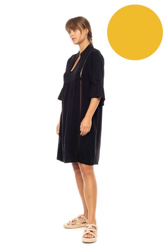 Γυναικείο Beachdress Pink Label -  Yellow - Mini Φόρεμα - Regular Fit - ViscoseΓυναικείο Beachdress Pink Label -  Yellow - Mini Φόρεμα - Regular Fit - Viscose