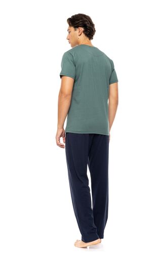 Ανδρική Καλοκαιρινή Πυτζάμα Ulisse - Oil Green - Με πατιλέτα - 3PCS - Cotton