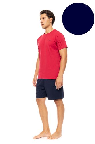 Ανδρική Καλοκαιρινή Πυτζάμα Ulisse - Yacht Blue - Κοντό μανίκι - Cotton