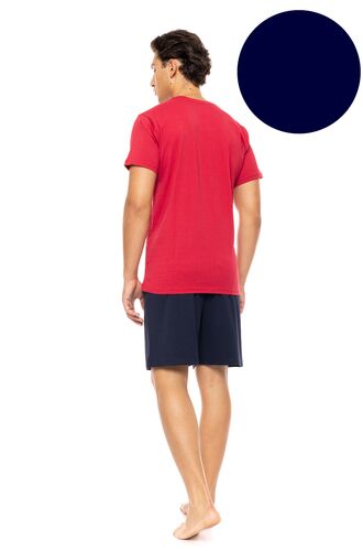 Ανδρική Καλοκαιρινή Πυτζάμα Ulisse - Yacht Blue - Κοντό μανίκι - Cotton