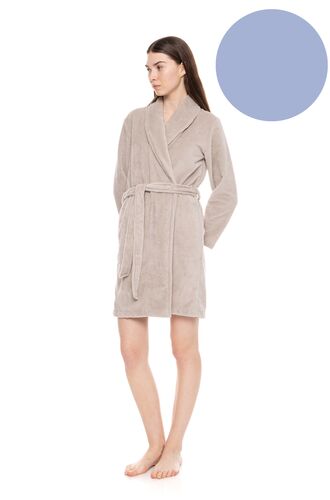 Γυναικεία Ρόμπα Pink Label - Κοντή - Blue Cloud - Bamboo - Regular Fit