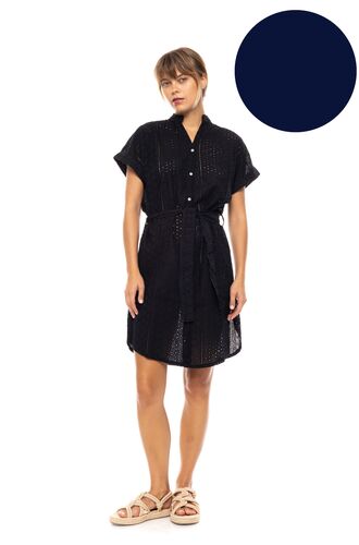 Γυναικείο Beachdress Pink Label -  Φόρεμα Σεμιζιέ - Indigo - Regular Fit - Cotton