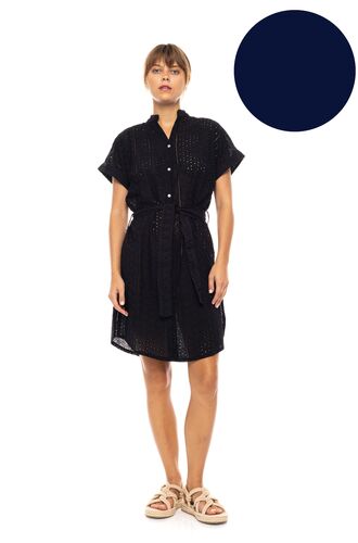 Γυναικείο Beachdress Pink Label -  Φόρεμα Σεμιζιέ - Indigo - Regular Fit - Cotton