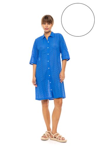 Γυναικείο Beachdress Pink Label -  Φόρεμα Σεμιζιέ - Κοφτό κέντημα - ΛΕΥΚΟ - Regular Fit - Cotton