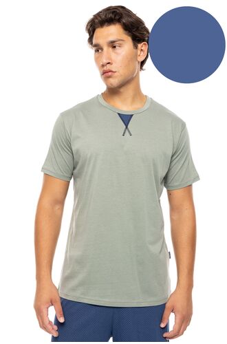 Ανδρική Καλοκαιρινή Πυτζάμα Ulisse - Cosmos Blue - Κοντό μανίκι - Cotton