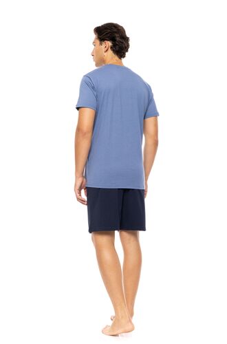 Ανδρική Καλοκαιρινή Πυτζάμα Ulisse - Cosmos Blue Print - Κοντό μανίκι - CottonΑνδρική Καλοκαιρινή Πυτζάμα Ulisse - Cosmos Blue Print - Κοντό μανίκι - Cotton