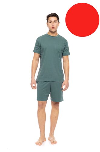Ανδρική Καλοκαιρινή Πυτζάμα Ulisse - Κόκκινη - Κοντό μανίκι - Cotton