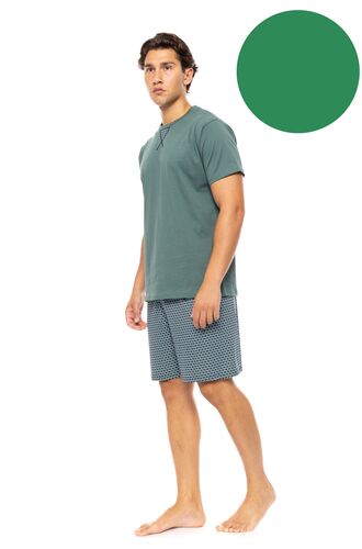 Ανδρική Καλοκαιρινή Πυτζάμα Ulisse - Sea Green - Print - Κοντό μανίκι - CottonΑνδρική Καλοκαιρινή Πυτζάμα Ulisse - Sea Green - Print - Κοντό μανίκι - Cotton