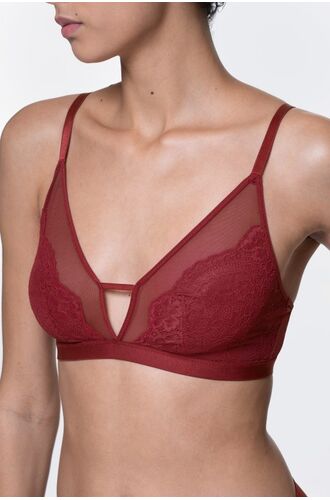 Bralette Dorina Jalsa - 1+1 ΔΩΡΟ - Κόκκινο - Μαύρο - Χωρίς Ενίσχυση