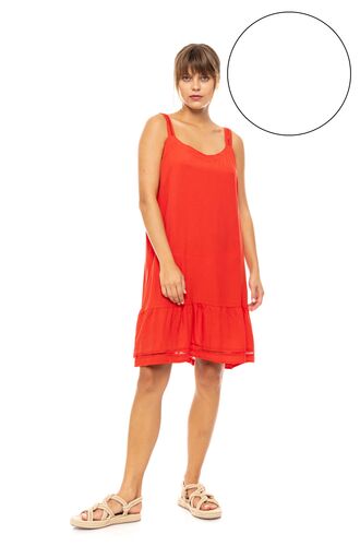 Γυναικείο Beachdress Pink Label -  Φόρεμα - Λευκό - Regular Fit - Viscose