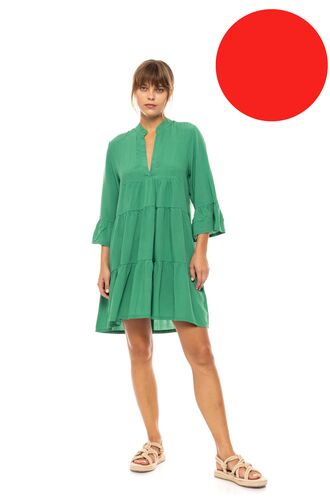 Γυναικείο Beachdress Pink Label -  Φόρεμα - Κόκκινο - Regular Fit - Viscose