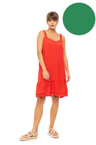 Γυναικείο Beachdress Pink Label -  Φόρεμα - Sea Green - Regular Fit - Viscose