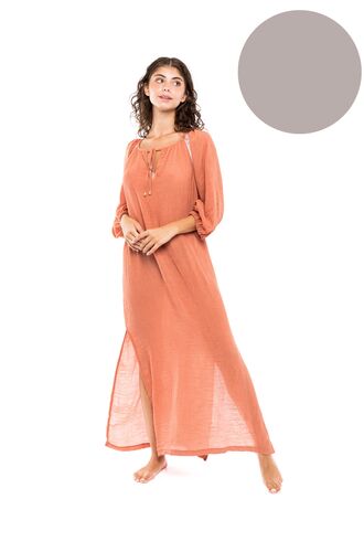 Γυναικείο Beachwear Pink Label - Elephant Grey - Μακρύ καφτάνι - Viscose