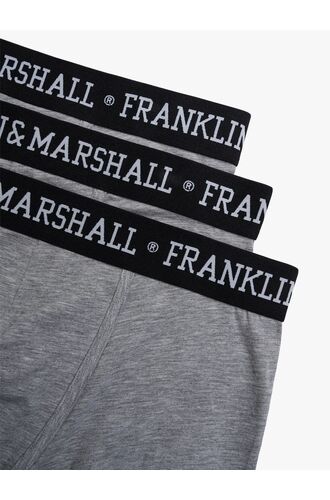Ανδρικά boxer Franklin and Marshall - Γκρι - Λευκό logo - 3 pack