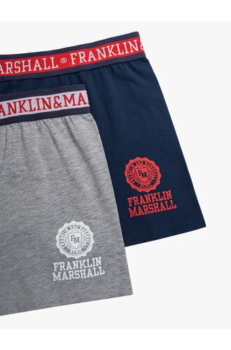 Ανδρικά boxer Franklin and Marshall - Γκρι - Μπλε - 2 packΑνδρικά boxer Franklin and Marshall - Γκρι - Μπλε - 2 pack