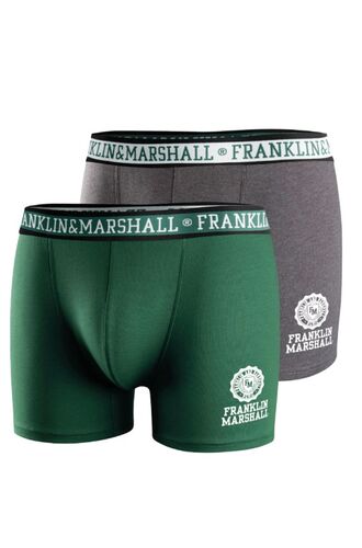 Ανδρικά boxer Franklin and Marshall - Γκρι - Πράσινο - 2 pack