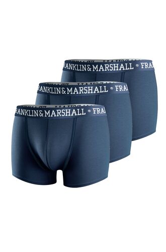 Ανδρικά boxer Franklin and Marshall - Μπλε - Λευκό logo - 3 pack