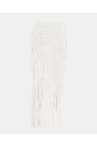 Γυναικείο Beachwear Rock Club - Πολυμορφική Φούστα παρεό - Λευκή με κρόσσια - Regular Fit - LycraΓυναικείο Beachwear Rock Club - Πολυμορφική Φούστα παρεό - Λευκή με κρόσσια - Regular Fit - Lycra