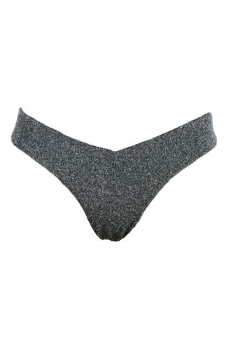 Μαγιό slip Rock Club - Ψηλό κόψιμο - Mix and Match σλιπ - Lurex Μαύρο