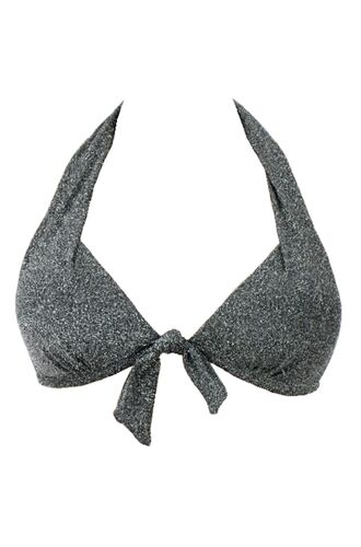 Μαγιό τρίγωνο Rock Club - Bikini top Push Up - Ενίσχυση - Lurex Μαύρο