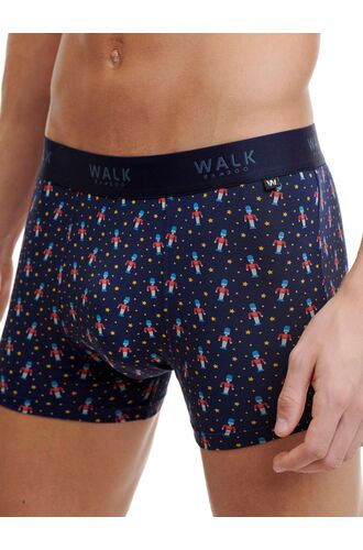 Ανδρικό boxer Walk - Bamboo Brief - Μπλε- Christmas Gift - Καρυοθραύστης