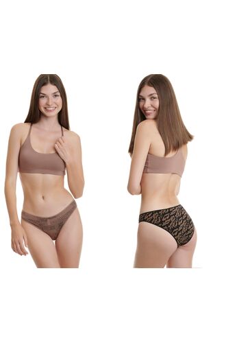 Γυναικείο slip Walk - Multicolor Brief - Bamboo - 2 pack