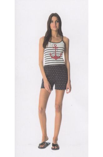 Γυναικείο Baby Doll Noidinotte - Καλοκαιρινή πυτζάμα - Marine print