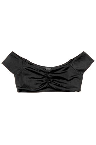 Μαγιό Crop Top Rock Club - Bikini χωρίς ενίσχυση - Μαύρο