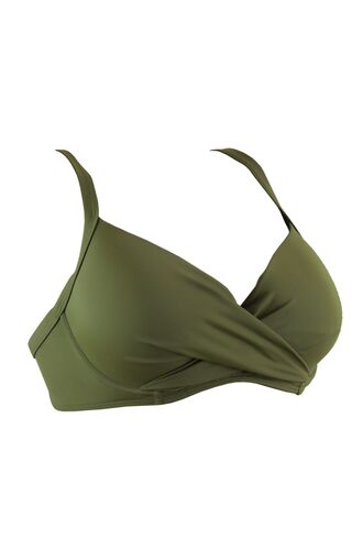 Μαγιό σουτιέν Rock Club - Χακί Bikini - Μεγάλο στήθος - Cup D