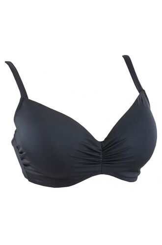 Μαγιό σουτιέν Rock Club - Μεγάλο στήθος - Μαύρο Bikini - Cup D E