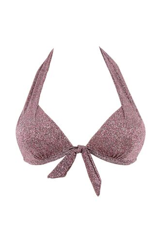 Μαγιό τρίγωνο Rock Club - Bikini top Push Up - Ενίσχυση - Lurex Cherry