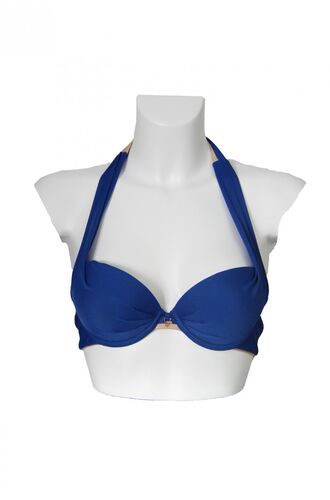 MED μαγιό τοπ Bella - Μπικίνι Μπλε -  Cup D χωρίς ενίσχυση - μεγάλα μεγέθη.