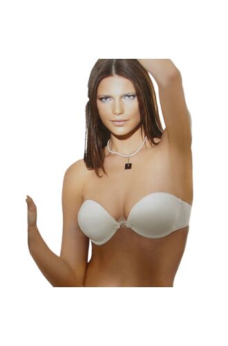 Σουτιέν νυφικό στράπλες Selmark - Σατέν Λευκό - Cup B