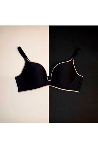 Σουτιέν  Push-Up Luna New Miracle - Μαύρο με ενίσχυση - Τέλειο Κράτημα - Cup B