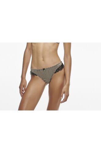 String slip Lida - Εμπριμέ - Μαύρη δαντέλα