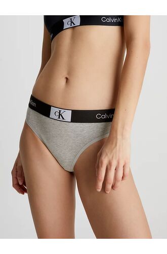 Γυναικείο String  Calvin Klein - Γκρι -  Μαύρο λάστιχο