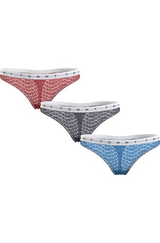 Γυναικείο String Tommy Hilfiger - Multi Color με δαντέλα - 3 pack