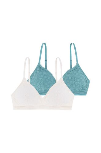 Σουτιέν Dorina Yuka - 1+1 ΔΩΡΟ - Με αφαιρούμενη ενίσχυση - Ιβουάρ - Τιρκουάζ