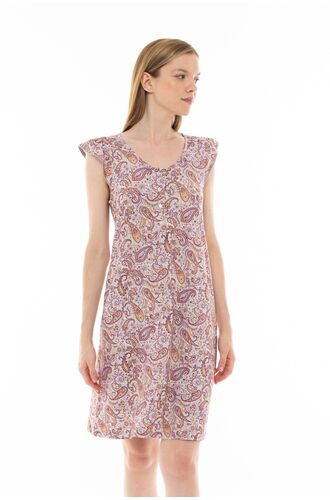 Γυναικείο Νυχτικό Pink Label - Midi Αμάνικο - Print Λαχούρια