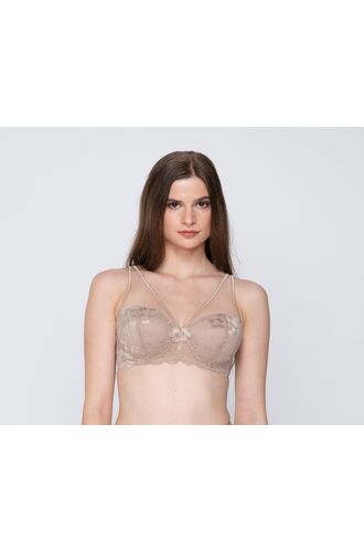 Σουτιέν Balconette Luna Pandora - Μπεζ - Μεγάλο στήθος - Cup C D