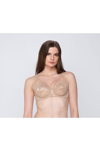 Σουτιέν Balconette Luna Pandora - Μπεζ - Μεγάλο στήθος - Cup E