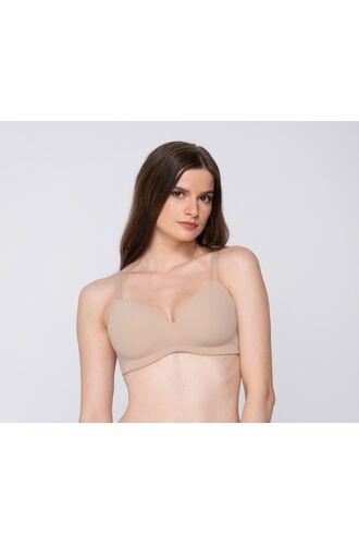 Σουτιέν Push-Up Luna - Μπεζ με ενίσχυση - Χωρίς Μπανέλα