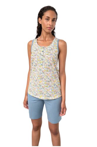 Γυναικεία πυτζάμα  Vamp - Σορτσάκι - Μπλε φλοράλ